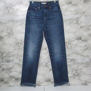 Madewell The Perfect Vintage Denim Jeans Step-Hem Raw Hem Size 24 Casual